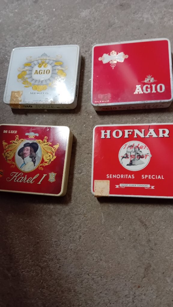 Blikken sigaren doosjes, Ophalen of Verzenden, Gebruikt, Overige
