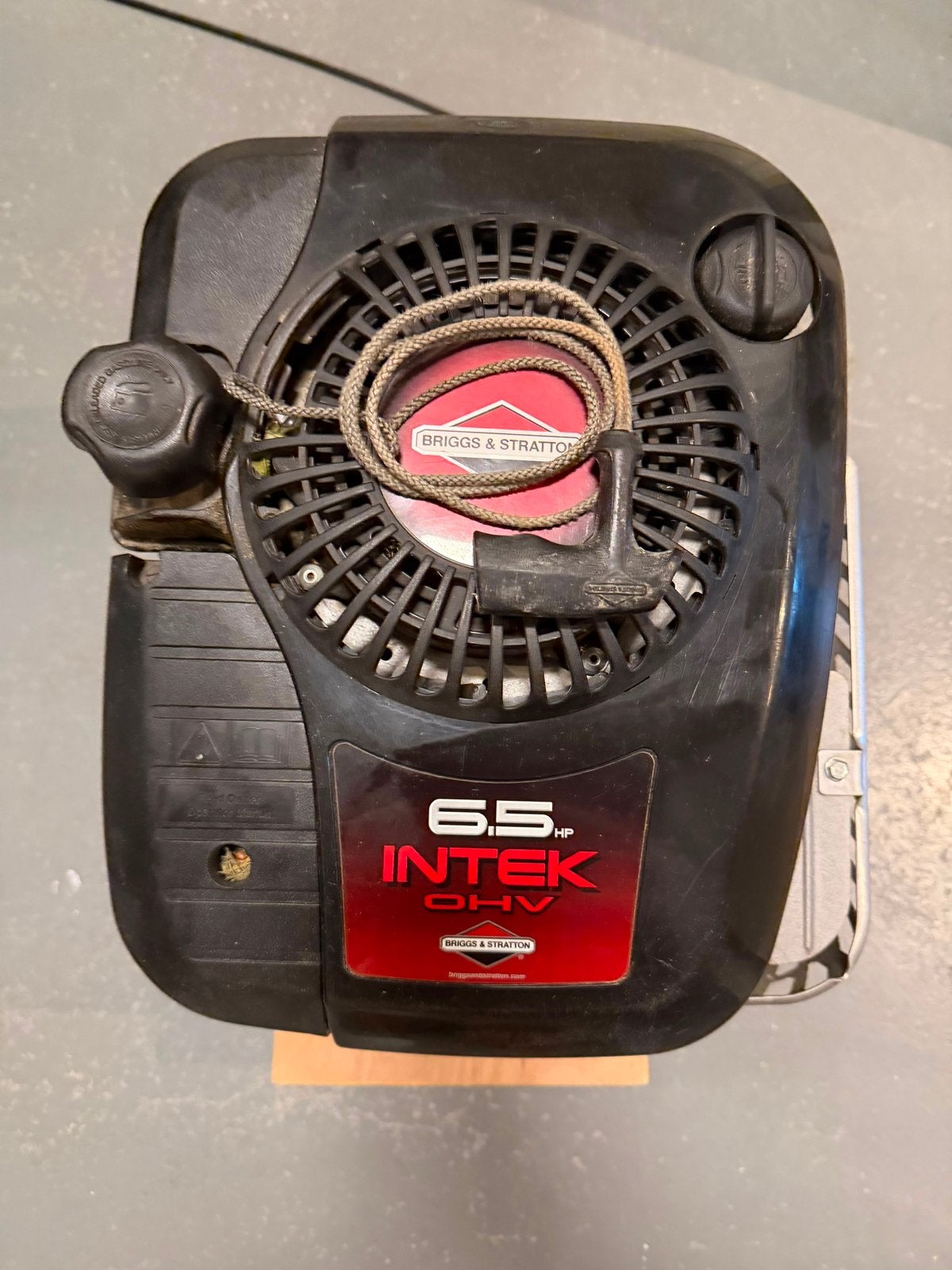 Briggs & Stratton 6.5pk grasmaaier motor Intek OHV, Ophalen, Gebruikt, Benzinemotor, 1800 rpm of meer