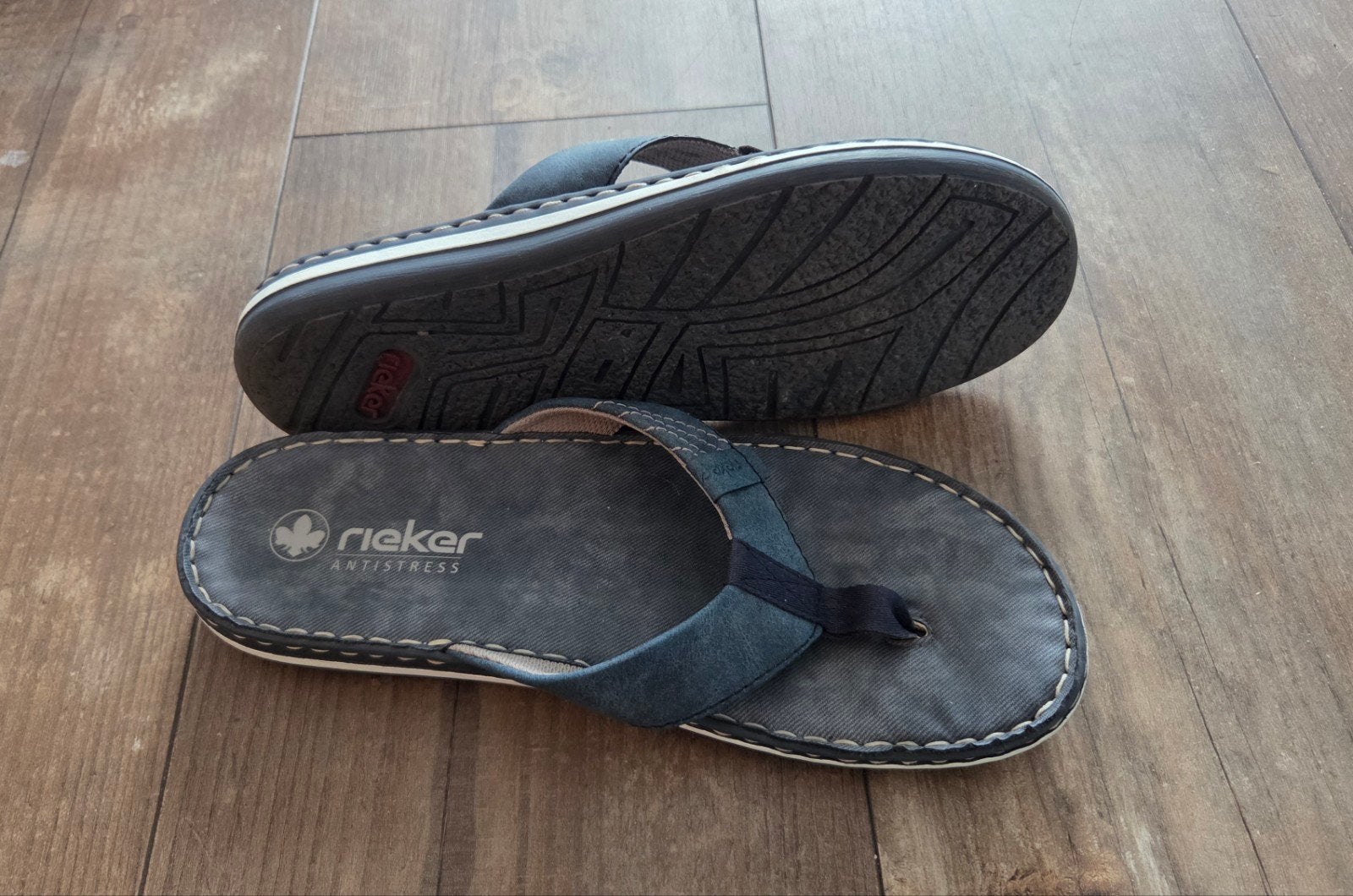 Rieker Antistress Slippers maat 43, Ophalen, Zo goed als nieuw, Blauw, Slippers