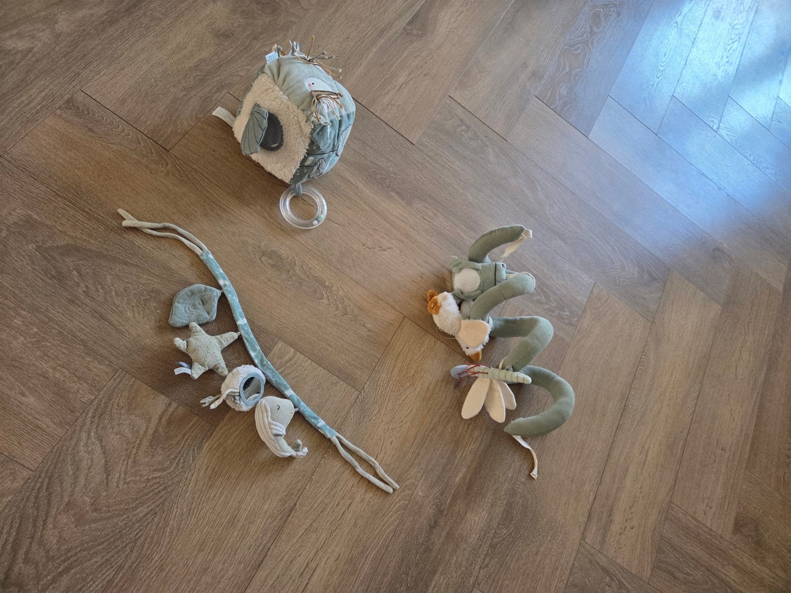 Little dutch wagenspanner, speelgoed kubus en box spiraal., Kinderen en Baby's, Ophalen of Verzenden, Gebruikt, Rammelaar