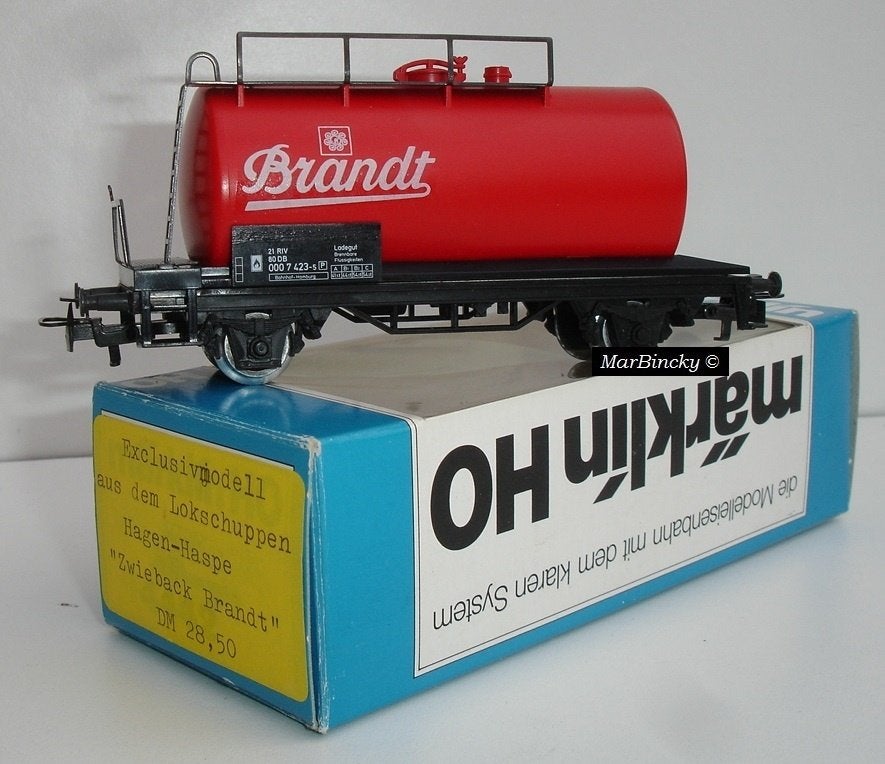 Märklin 4440 Zweiback Brandt Speciale Ketelwagen !, Wisselstroom, Wagon, Ophalen of Verzenden, Zo goed als nieuw