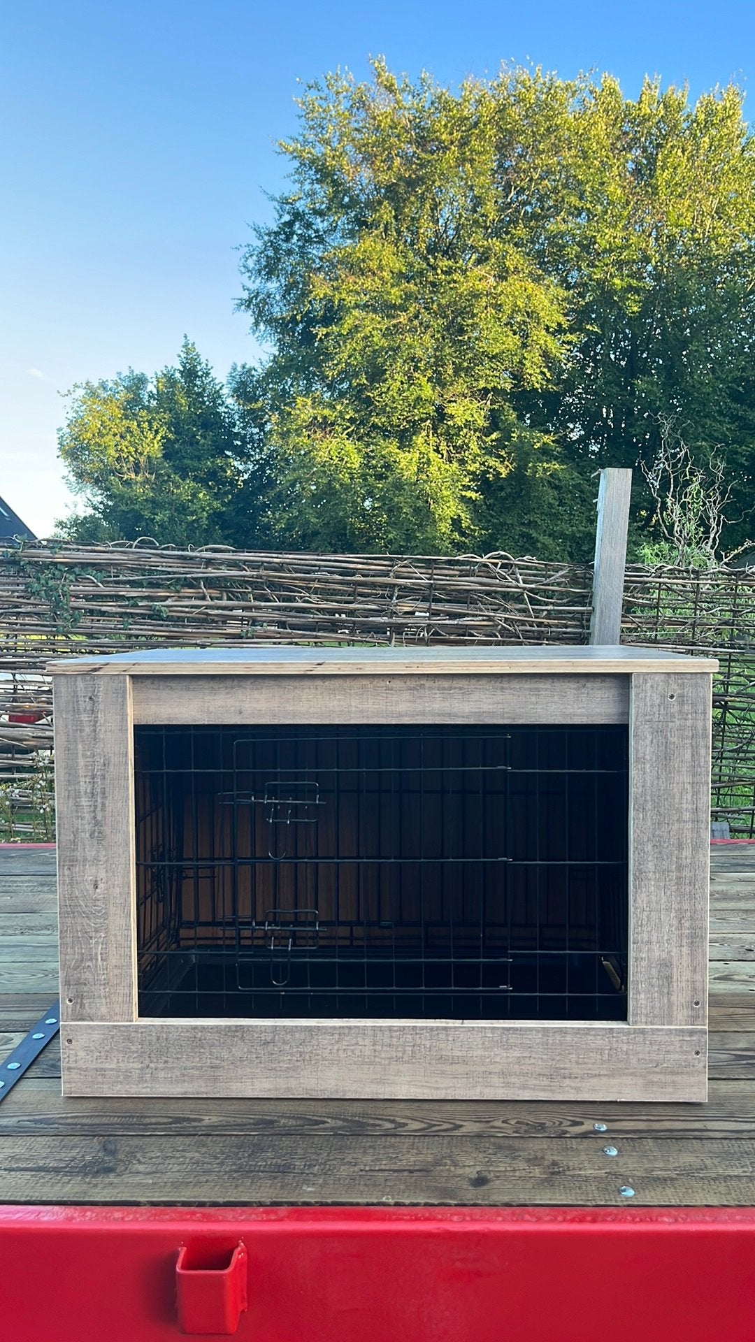Mooie bench met pvc bak leuk betimmerd, Dieren en Toebehoren, Ophalen, Zo goed als nieuw