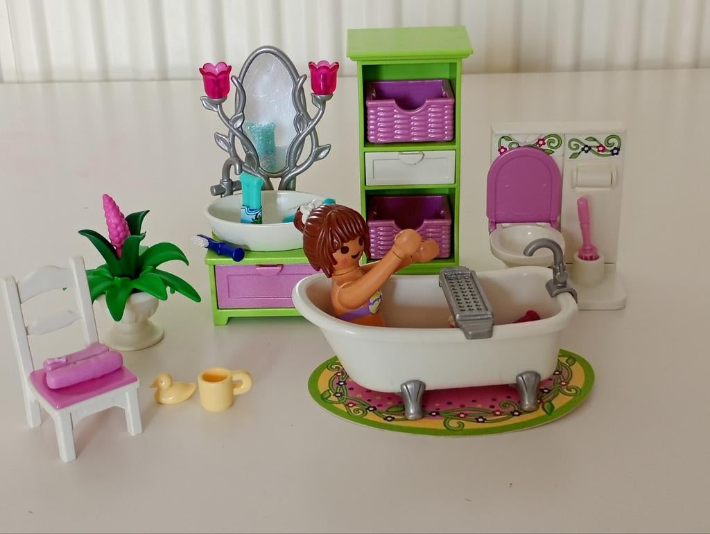 Playmobil Badkamer met bad op pootjes (5307), Ophalen of Verzenden, Zo goed als nieuw, Jongen of Meisje