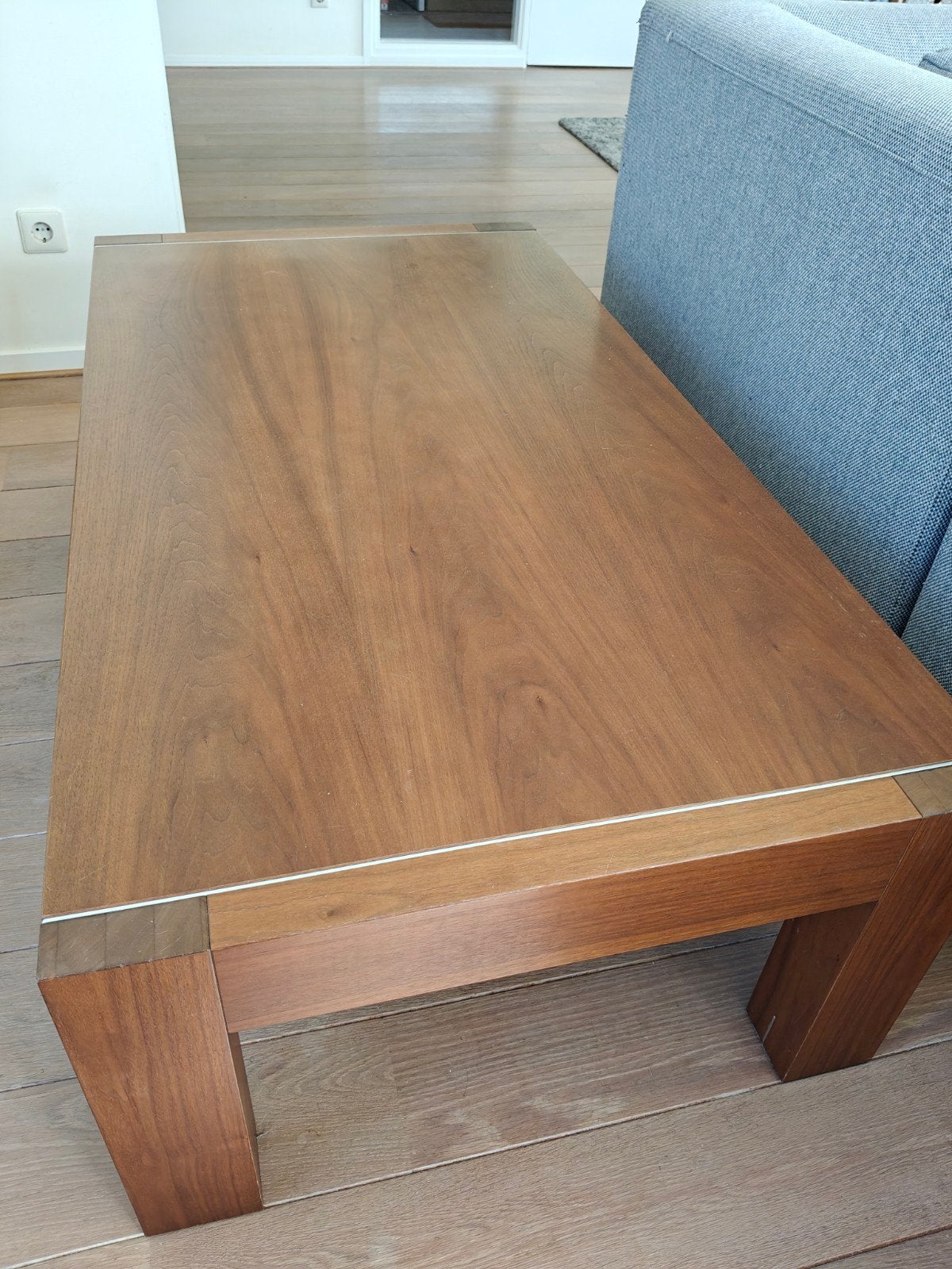 Salontafel noten, Gebruikt, 100 tot 150 cm, Overige houtsoorten, 50 tot 100 cm