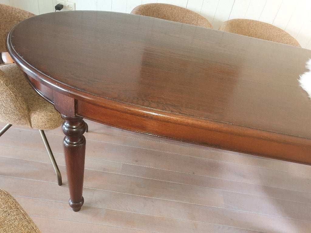 Moet weg! Mooie massief eiken tafel, Ophalen, Klassiek, Eikenhout, 50 tot 100 cm