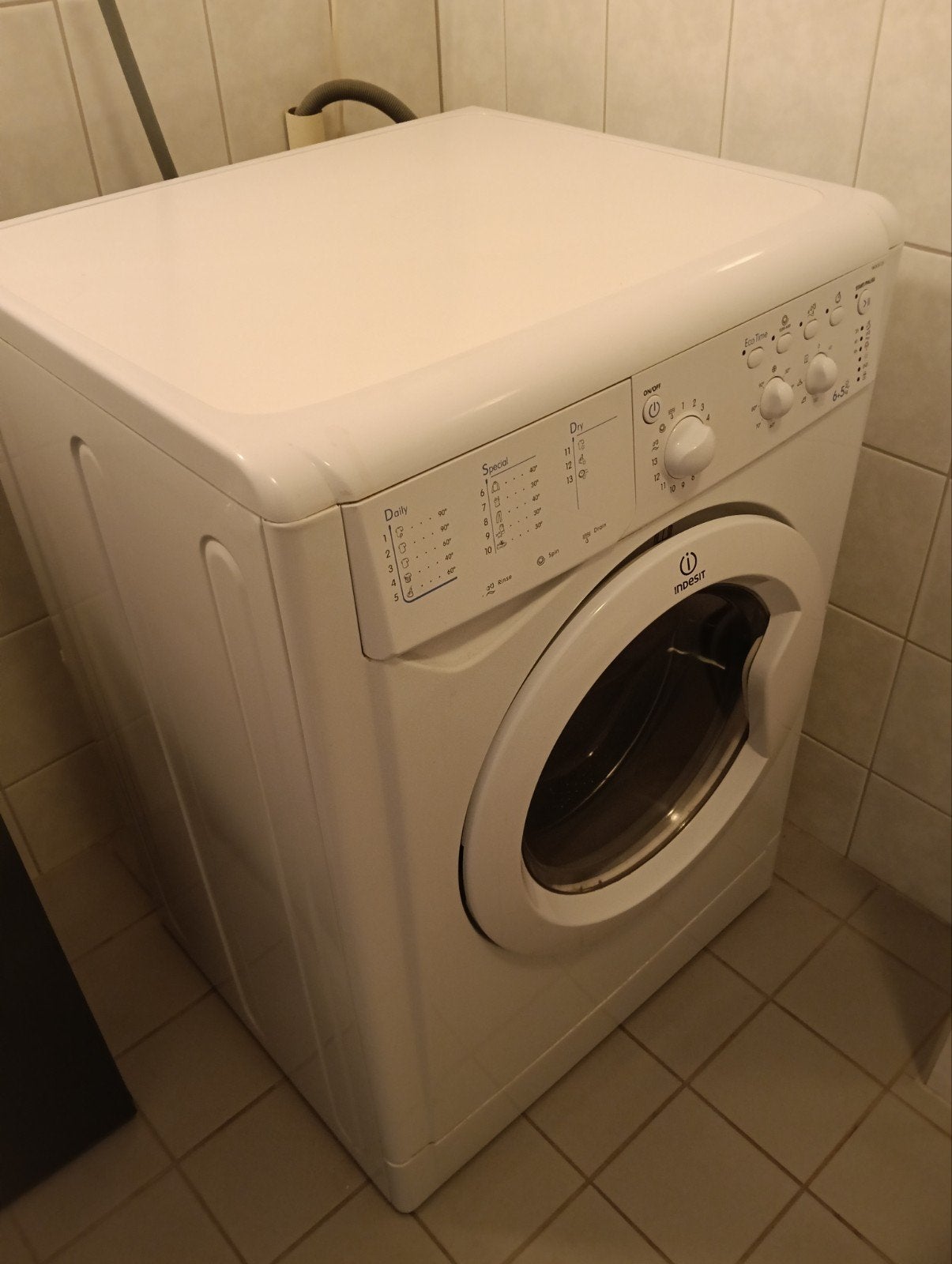 indesit was-droogmachine, Witgoed en Apparatuur, Ophalen of Verzenden, 1200 tot 1600 toeren, 85 tot 90 cm