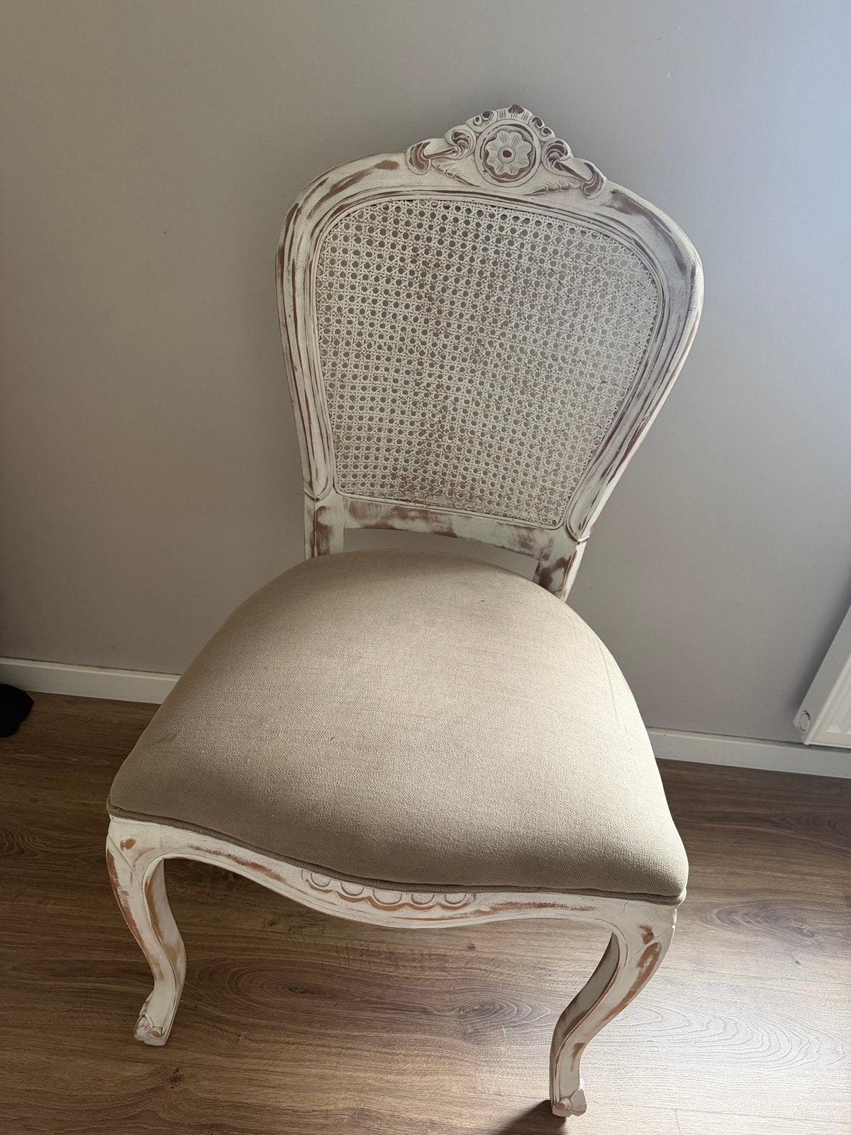 Landelijke stoel met rotan rugleuning, Antiek en Kunst, Ophalen