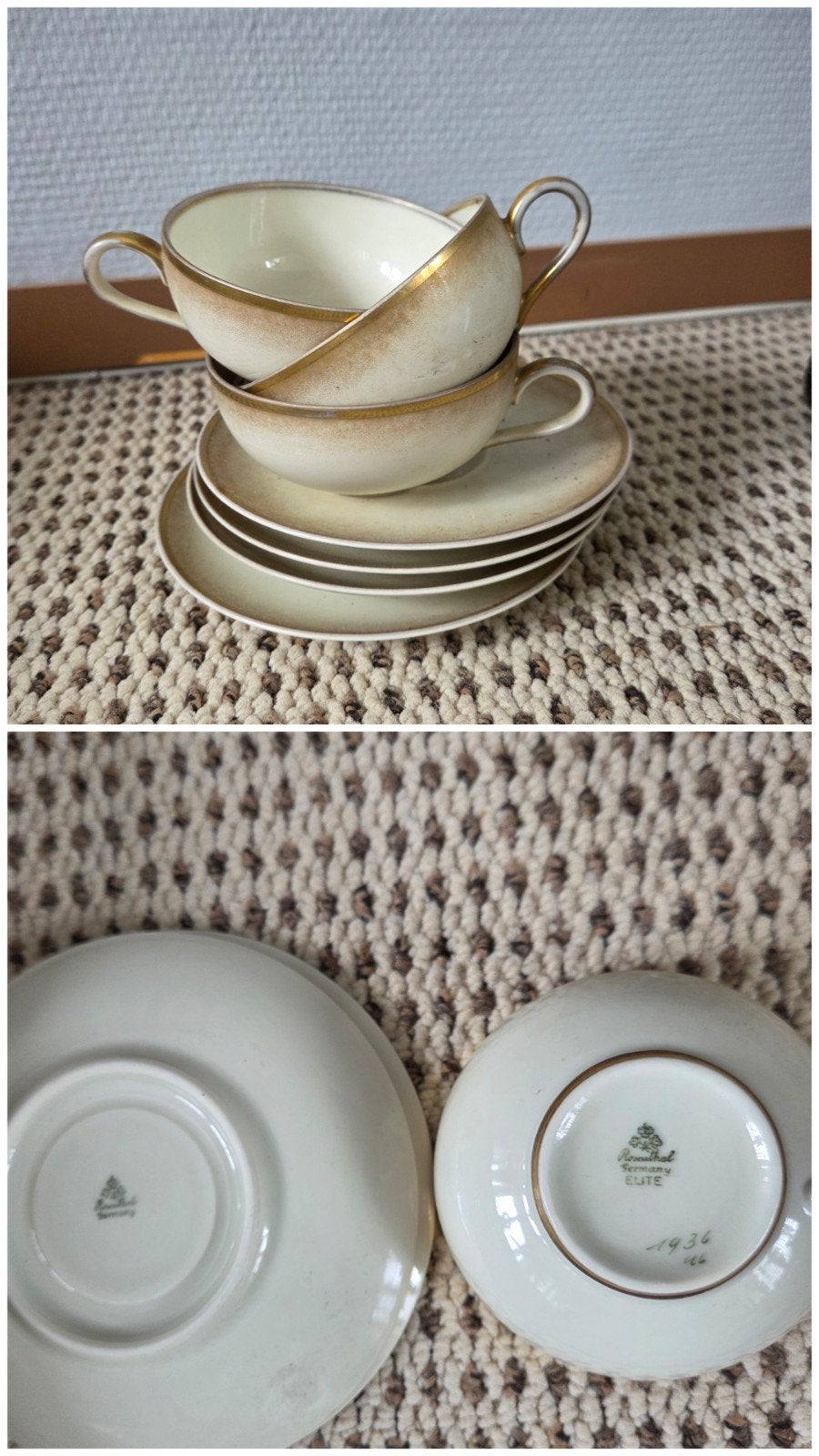 Rosenthal Elite porseleinen kop en schotel set (3 stuks), Ophalen of Verzenden