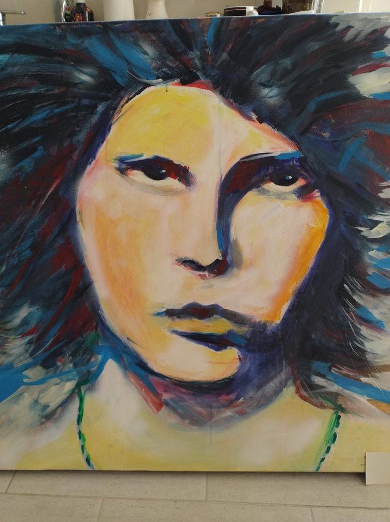 Groot Olieverfschilderij Jim Morrison van the Doors, Ophalen