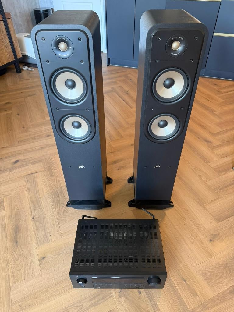 Denon AVR-S970H + 2x Polk Audio ES55., Overige typen, Zo goed als nieuw, 120 watt of meer, Ophalen