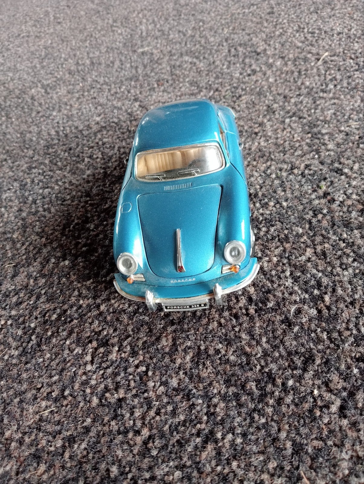 Porsche 356 B Modelauto - Blauw (Dinky Toys), Hobby en Vrije tijd, Modelauto's | 1:43, Ophalen of Verzenden, Gebruikt, Auto, Dinky Toys