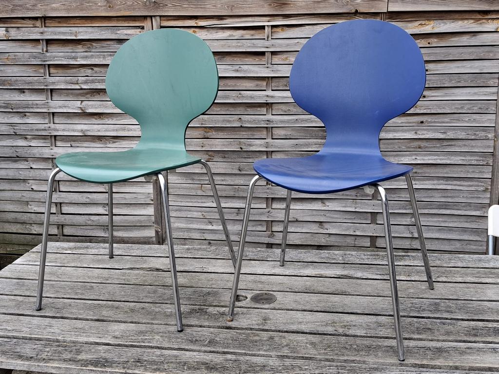 Mooie vlinderstoelen / stoel vlinder rond model, Ophalen, Nieuw, Blauw, Vijf, Zes of meer stoelen