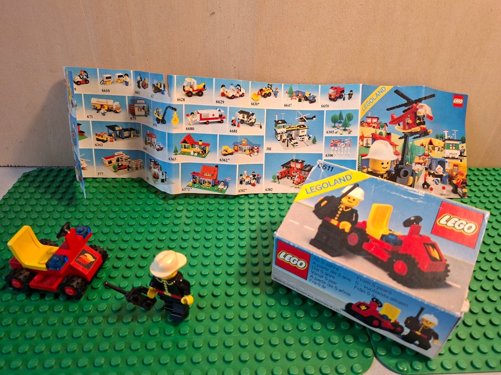 LEGO Legoland 6611 Brandweerman met voertuig (Vintage), Ophalen, Zo goed als nieuw, Overige merken