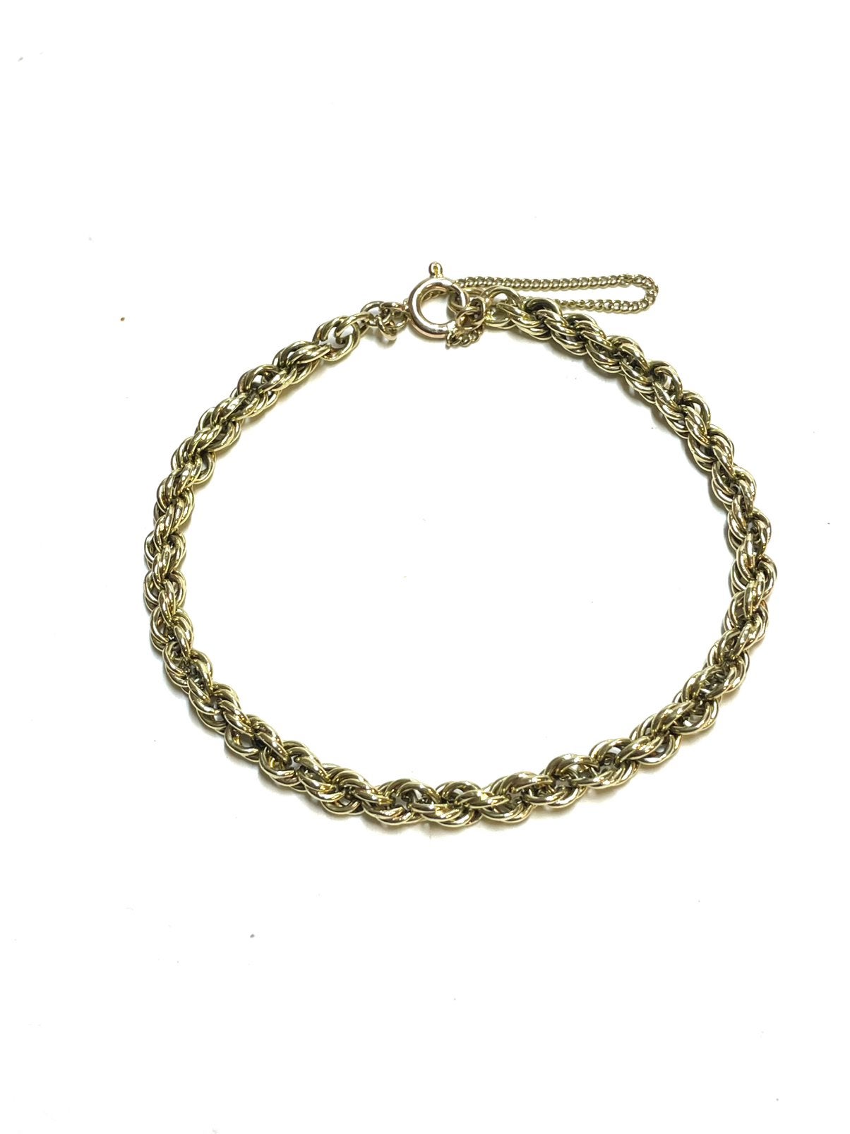 14k gouden gedraaide schakel armband, Sieraden, Tassen en Uiterlijk, Armbanden, -, -, Ophalen of Verzenden, Zo goed als nieuw