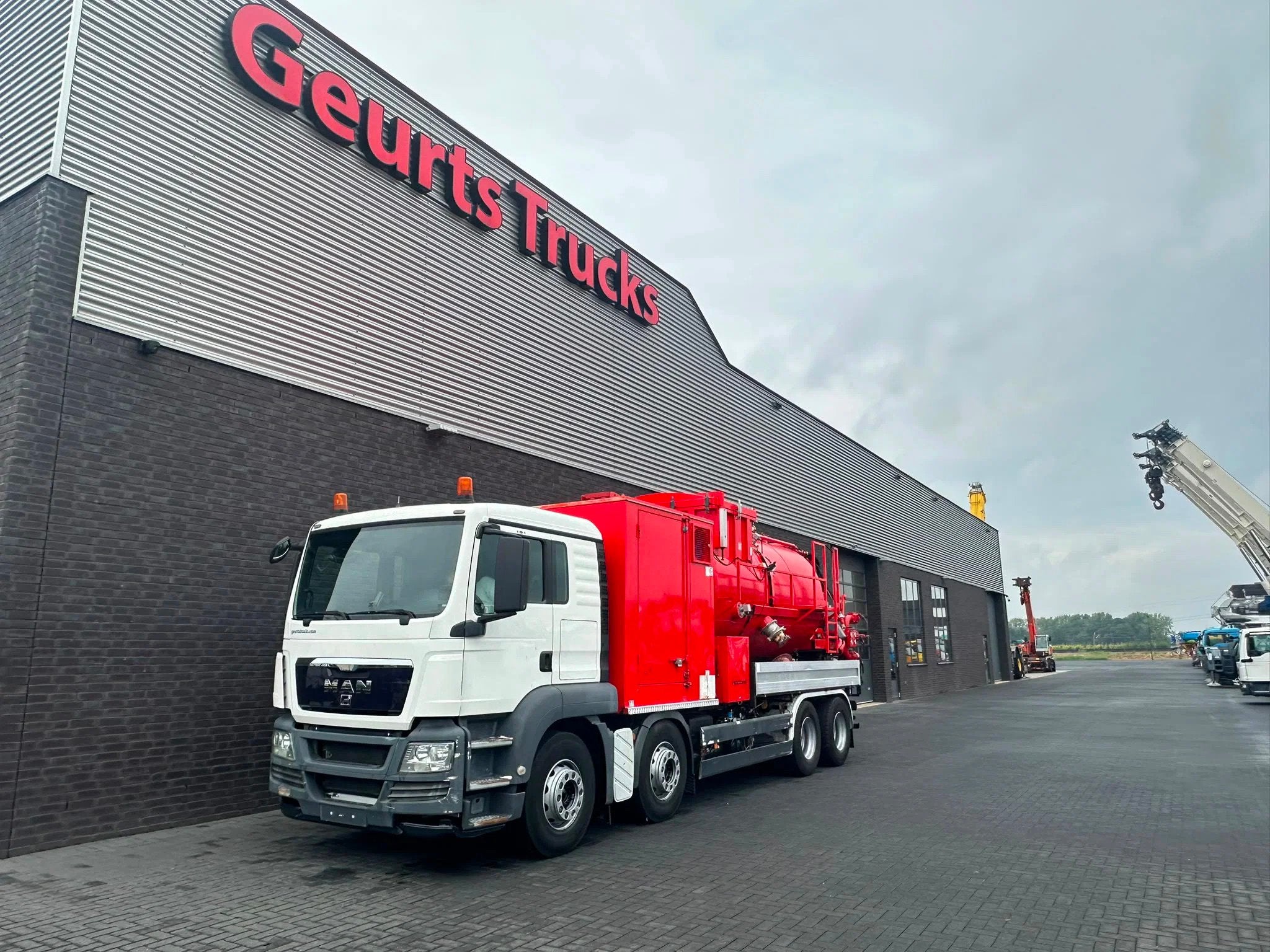MAN TGS 35.400 BB 8X4 + WIELAND B.V BB.8200/TG DROGESTOFFEN, Euro 5, Achterwielaandrijving, MAN, Wit