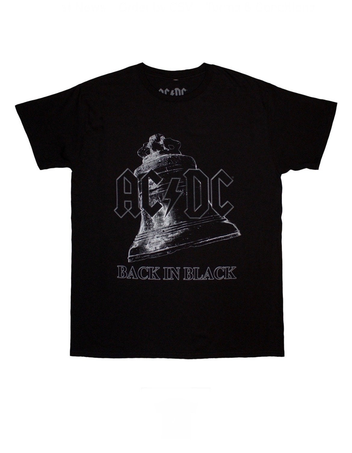 AC/DC Unisex T-Shirt: Back In Black Bell (Zwart), Ophalen of Verzenden, Nieuw, Kleding