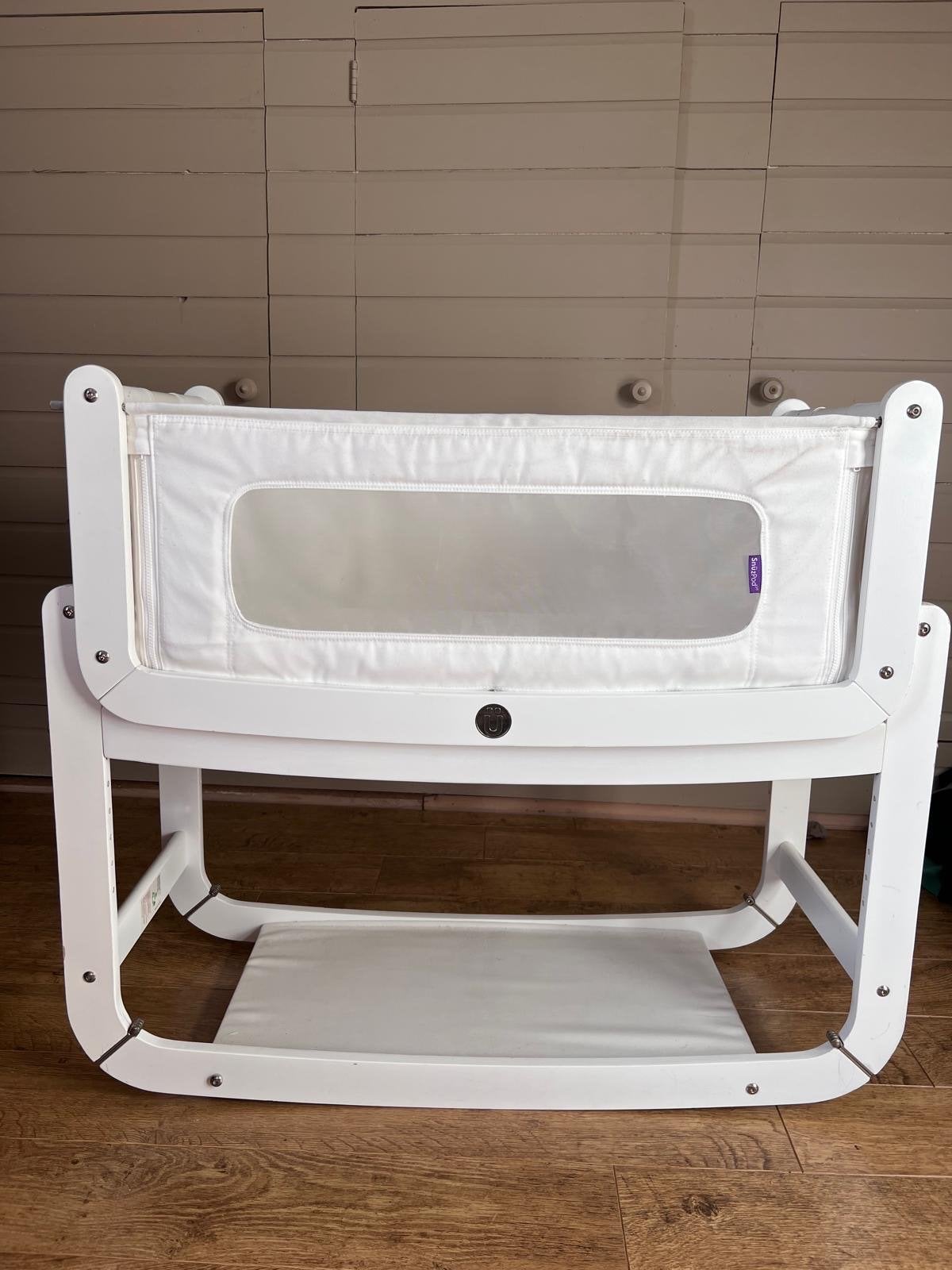 Witte co-sleeper/wiegje met matrasje, Ophalen, Gebruikt, Wieg