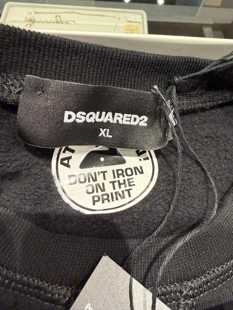 DSQUARED2 Team Sweatshirt Zwart - Nieuw met labels, Ophalen of Verzenden, Nieuw, Maat 56/58 (XL), Zwart