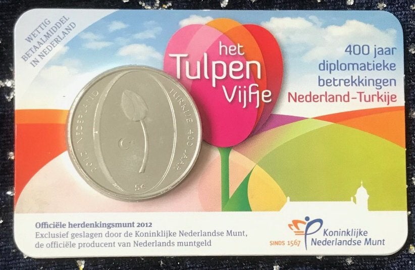 Nederland - 5 euro coincard - Het Tulpen Vijfje, Verzenden, Koning Willem I, Euro's, Setje