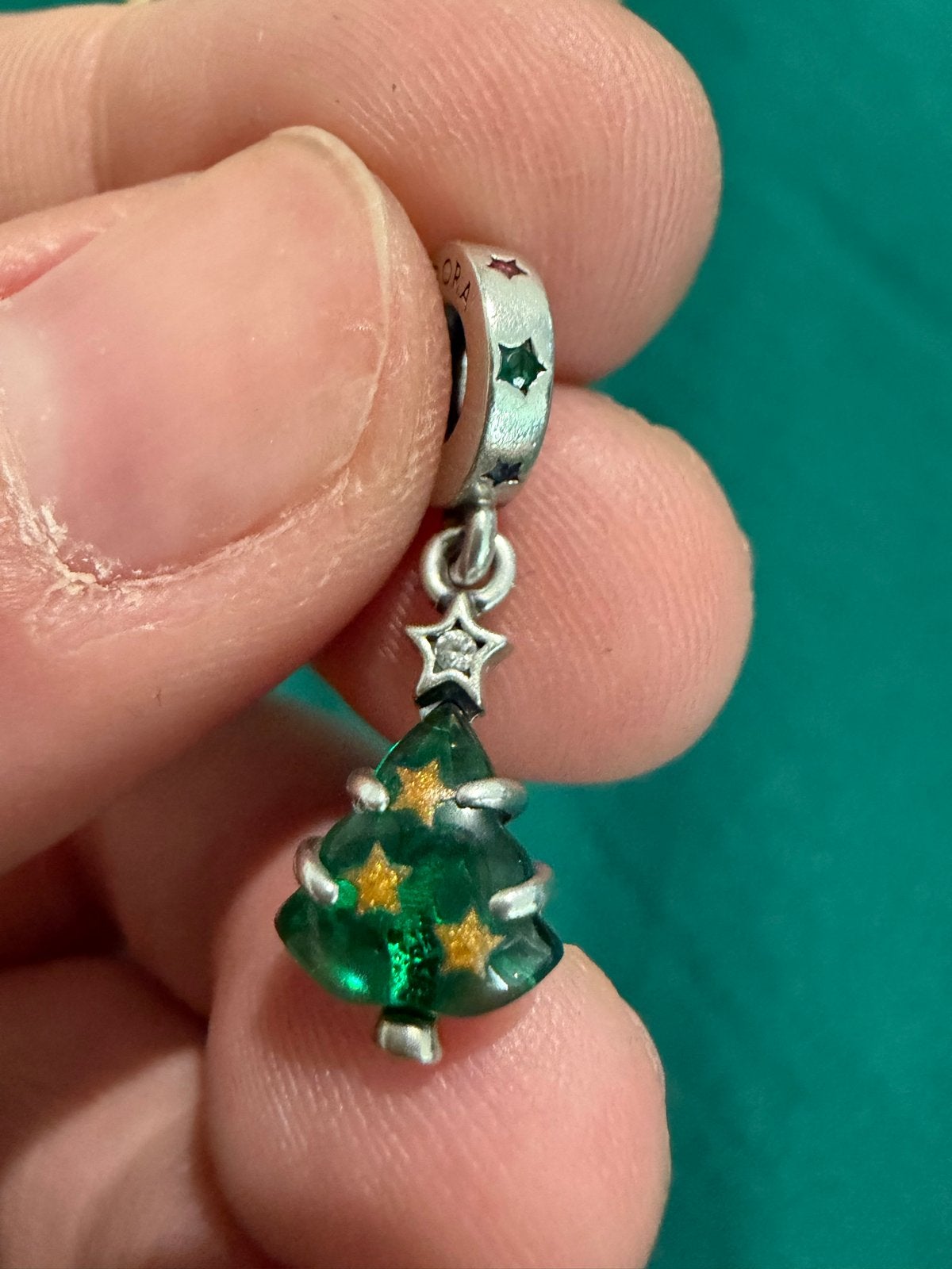 Originele Pandora Kerstboom Hanger Bedel, Pandora, Ophalen of Verzenden, Zo goed als nieuw, 1 bedel