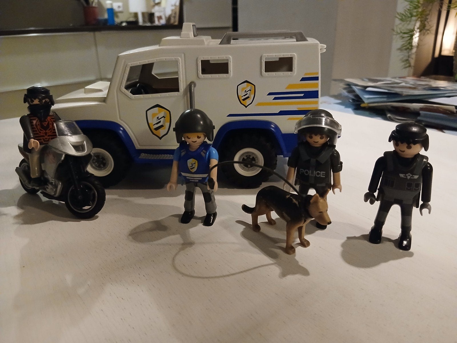 Playmobil Geldtransportwagen met figuren en motor, Ophalen of Verzenden, Gebruikt