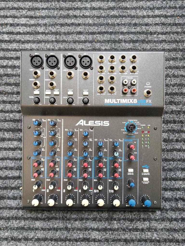 ALESIS MULTIMIX8 USB-FX => voor 97% in orde!, Ophalen of Verzenden, Gebruikt, 5 tot 10 kanalen, Microfooningang