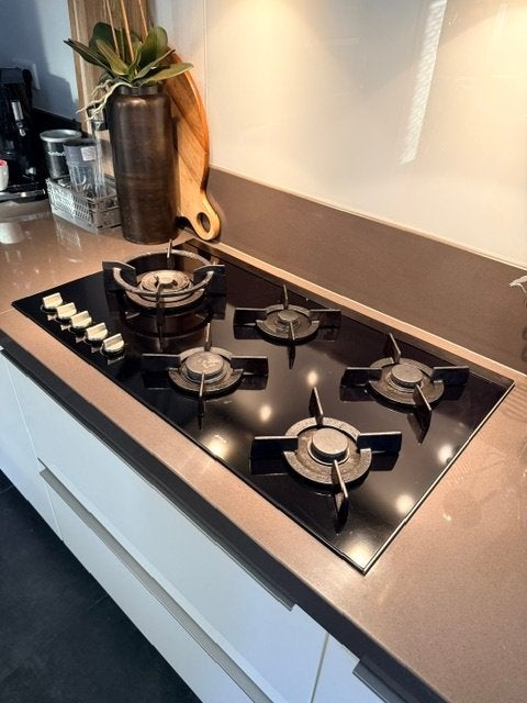 Te koop: ATAG kookplaat 90 cm met wokbrander, Witgoed en Apparatuur, Ophalen, Gebruikt, Inbouw, Gas