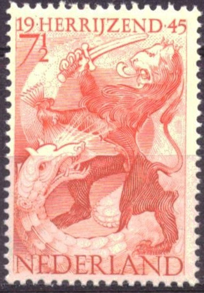 Nederland 1945 - nvph 443 - Bevrijdingszegel -ab1, Verzenden, Na 1940, Postfris