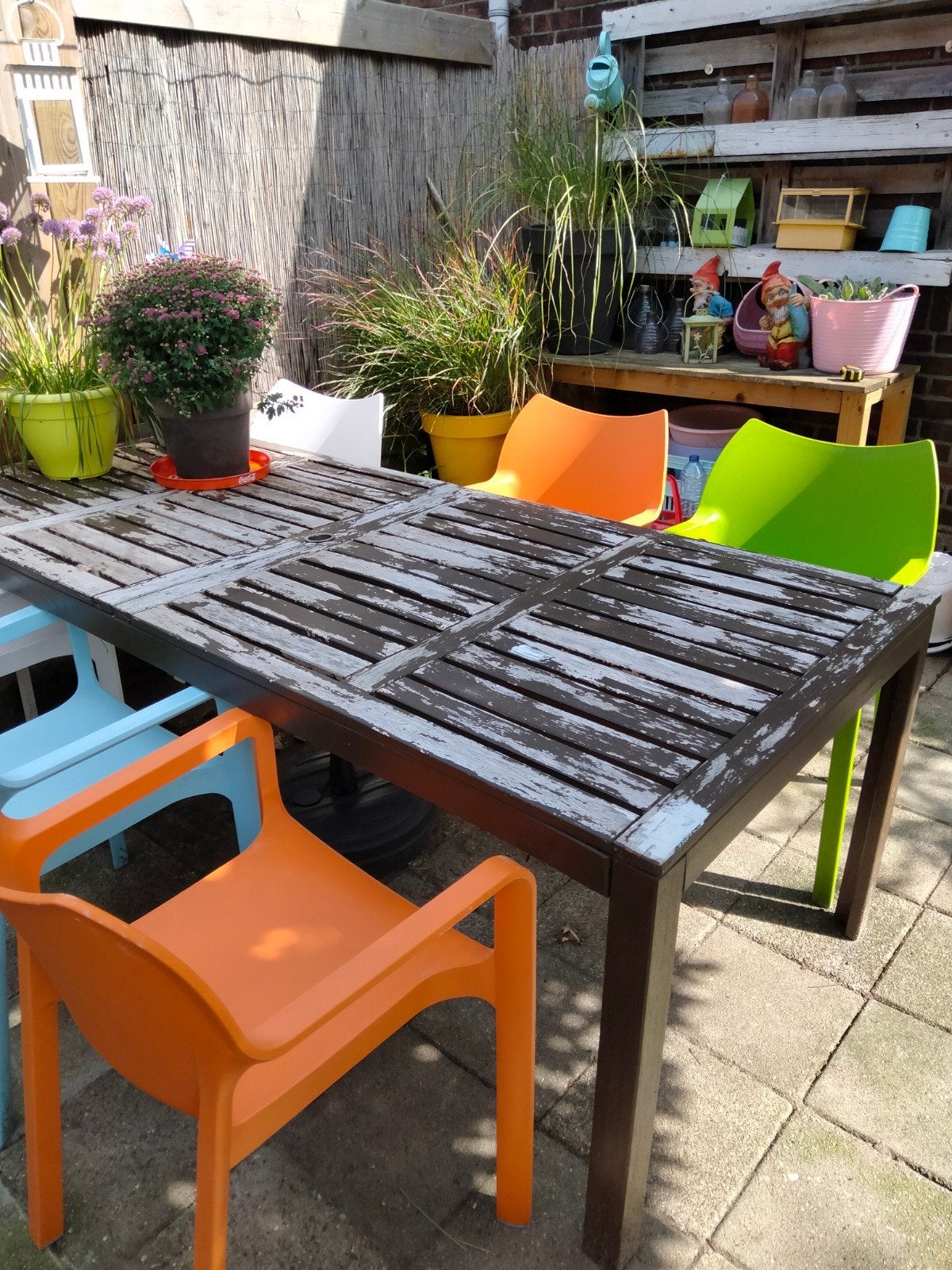 grote tuintafel voor 8 personen., Ophalen, Gebruikt