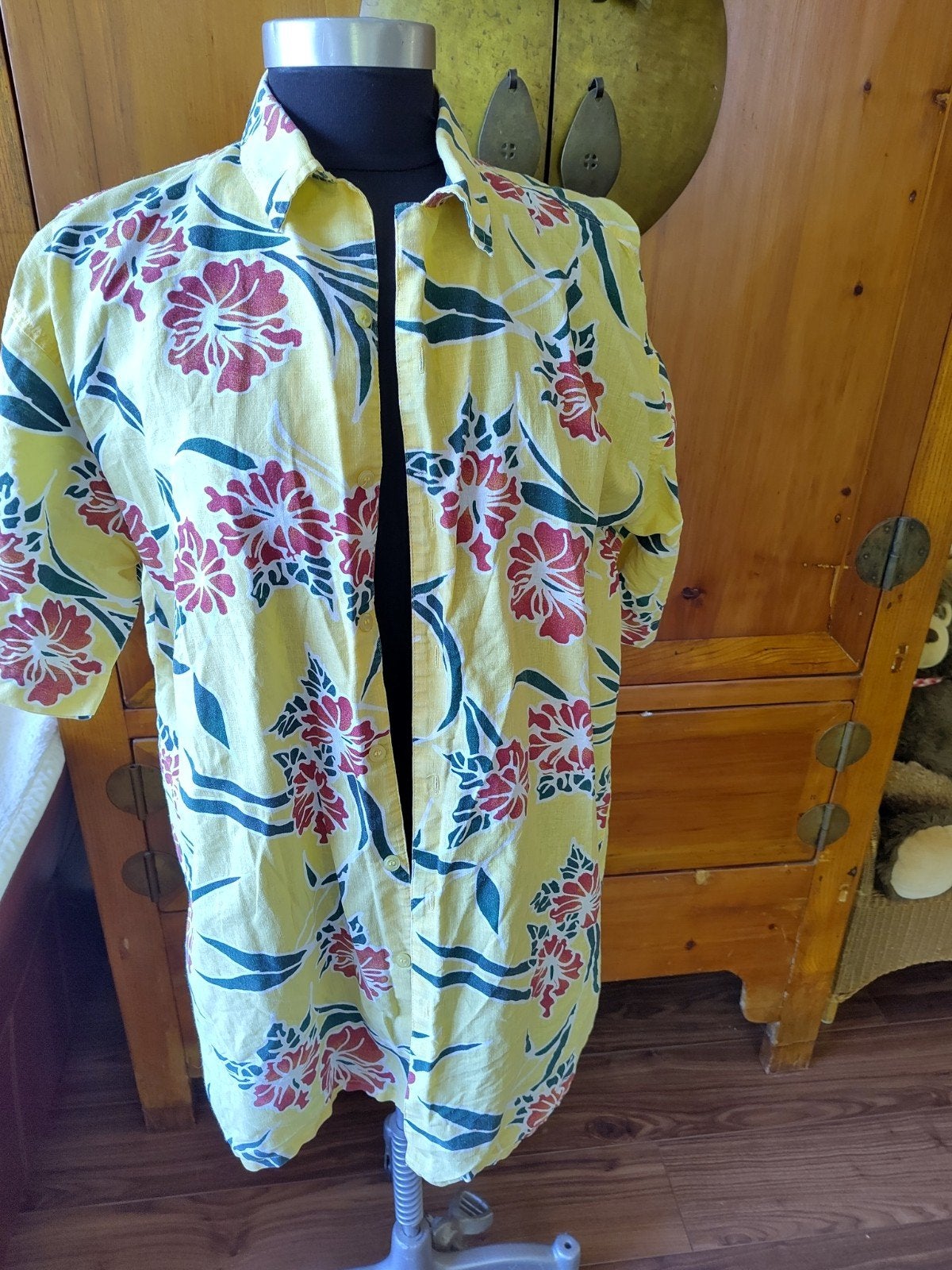 3 Hawaii style overhemden katoen/ramie l/xl, Ophalen of Verzenden, Zo goed als nieuw, Meerkleurig, Halswijdte 43/44 (XL)
