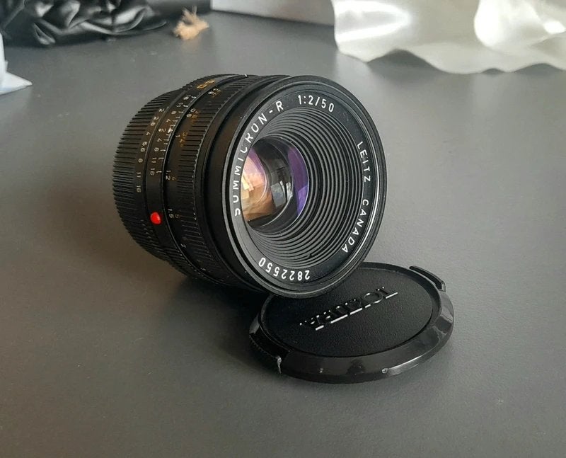 Leica R Summicron 50mm f/2 objectief – Made in Canada, Verzenden, Zo goed als nieuw, Leica, Standaardlens