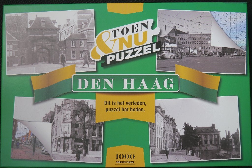 Legpuzzel Den Haag Toen en Nu, Ophalen, 500 t/m 1500 stukjes, Zo goed als nieuw, Legpuzzel