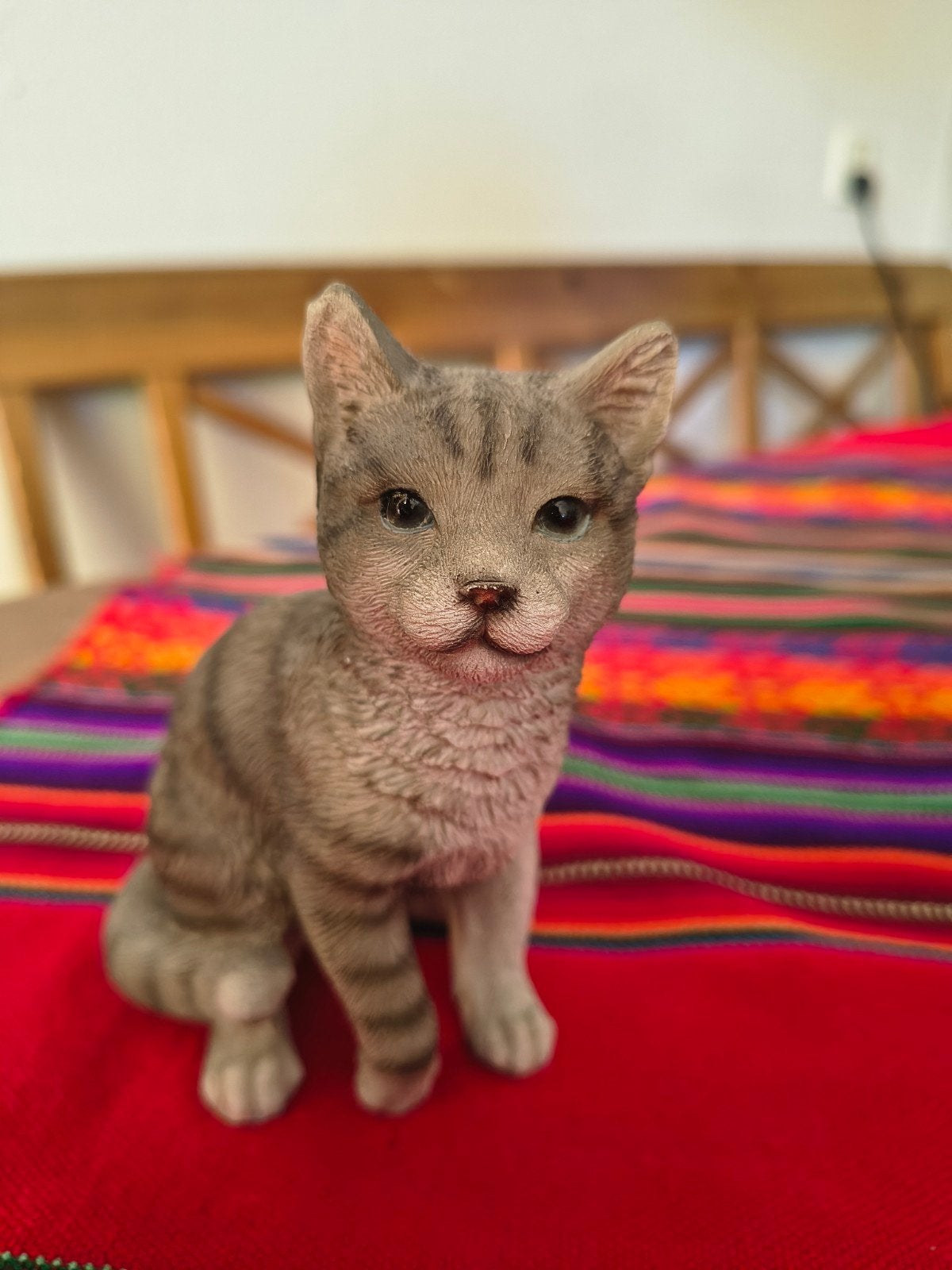 Schattig Kattenbeeldje van Giethars - Grijs Gestreepte Kat, Ophalen of Verzenden, Gebruikt, Dier