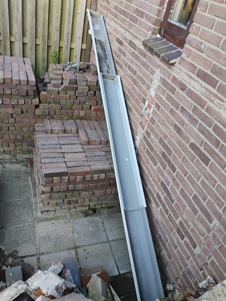 PVC bakgoot, Doe-het-zelf en Verbouw, Buizen en Afvoer, Ophalen, Gebruikt, Pvc, 4 tot 6 meter