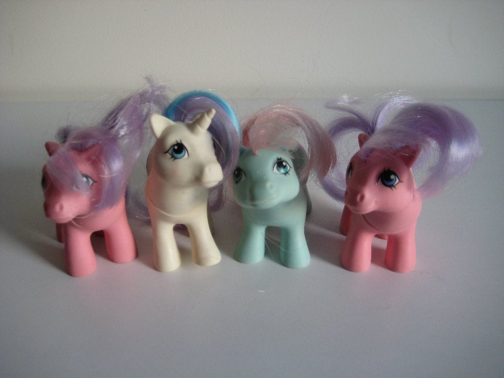 My Little Pony 4 kleine paardjes vintage, Ophalen of Verzenden, Gebruikt