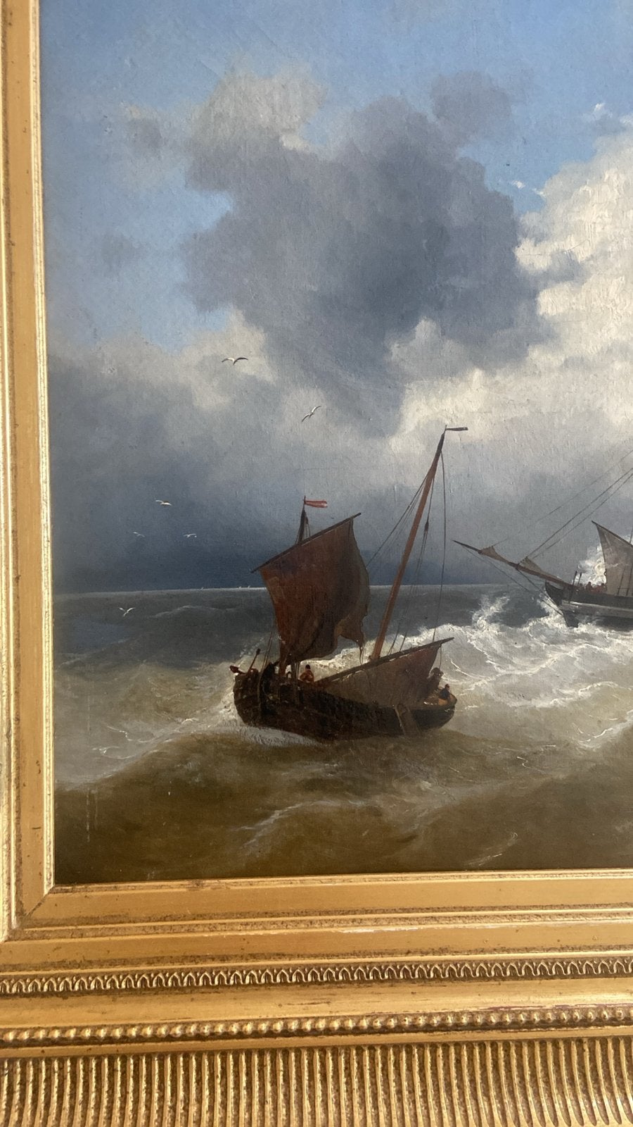 Maritiem schilderij, Cirkel van Schelfhout, 19e eeuw, Antiek en Kunst, Kunst | Schilderijen | Klassiek, Maritiem / water, Nederlandse school