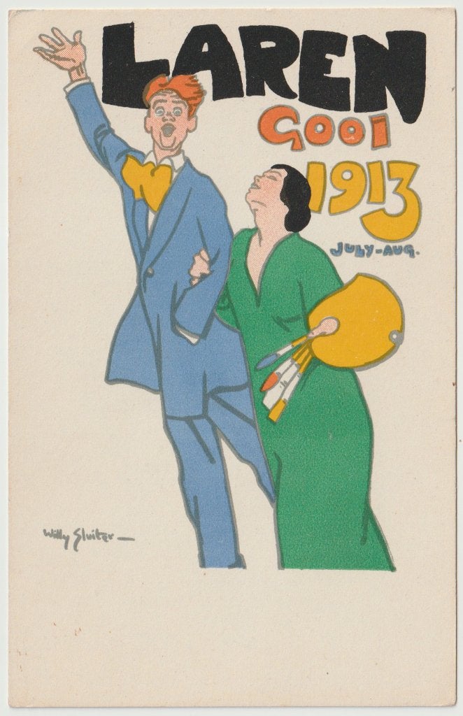 Willy Sluiter - Tentoonstelling Hotel Hamdorff - Laren 1913, Ophalen of Verzenden, Voor 1920, Ongelopen, Cultuur en Media
