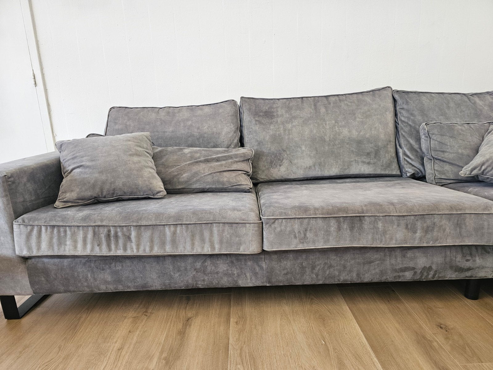 Grijze hoekbank, Ophalen, 125 cm of meer, 125 cm of meer, Home Friesland
