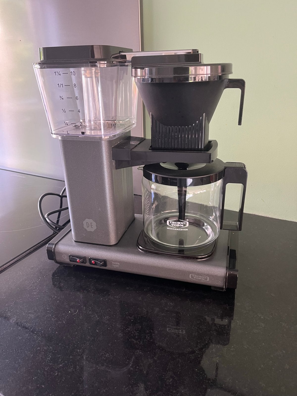 Douwe Egberts Moccamaster KBG 741 Antraciet, Ophalen, Gebruikt, 10 kopjes of meer, Koffiemachine