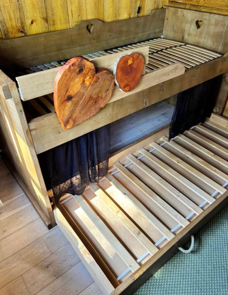Houten half hoogslaper / stapelbed, Ophalen, Gebruikt, Halfhoogslaper