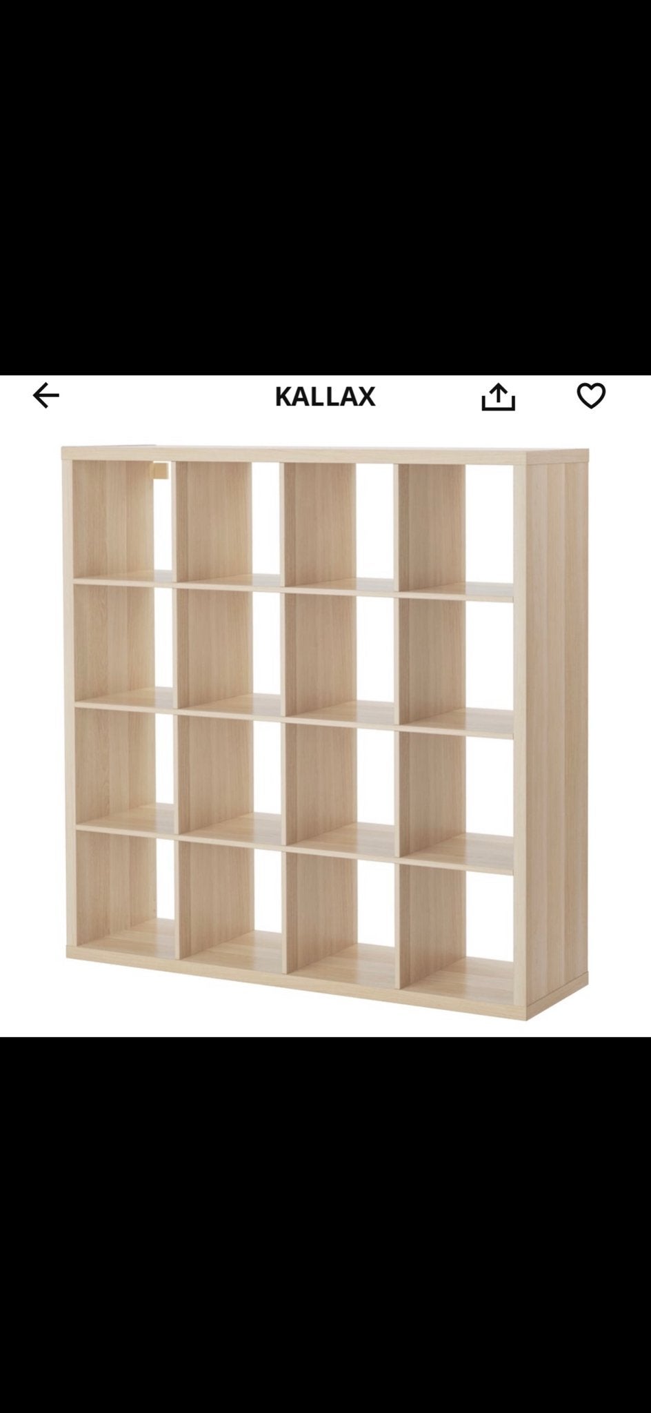 IKEA KALLAX Kast met 16 vakken - Licht hout, Huis en Inrichting, Kasten | Boekenkasten, Ophalen, Met plank(en), Gebruikt, 100 tot 150 cm