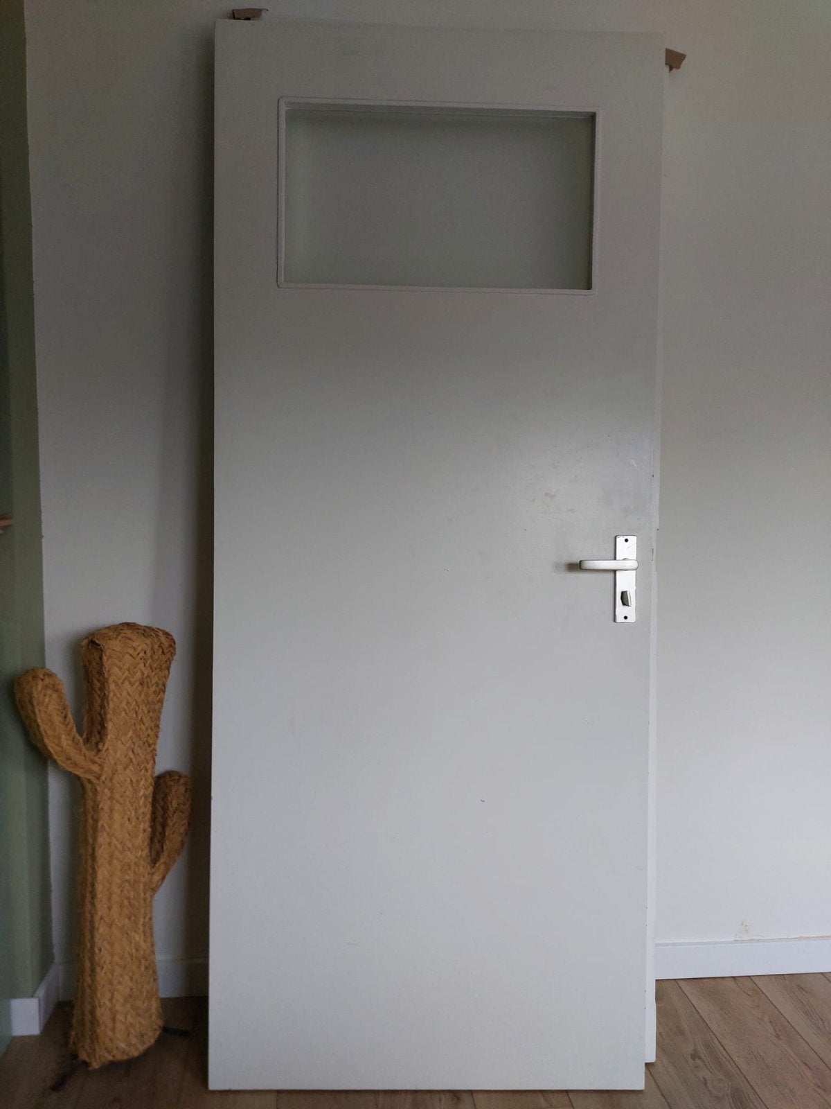 2x Binnendeur met glas, 82.7x195.9 cm, Doe-het-zelf en Verbouw, Deuren en Horren, Ophalen, Gebruikt, 80 tot 100 cm, Binnendeur