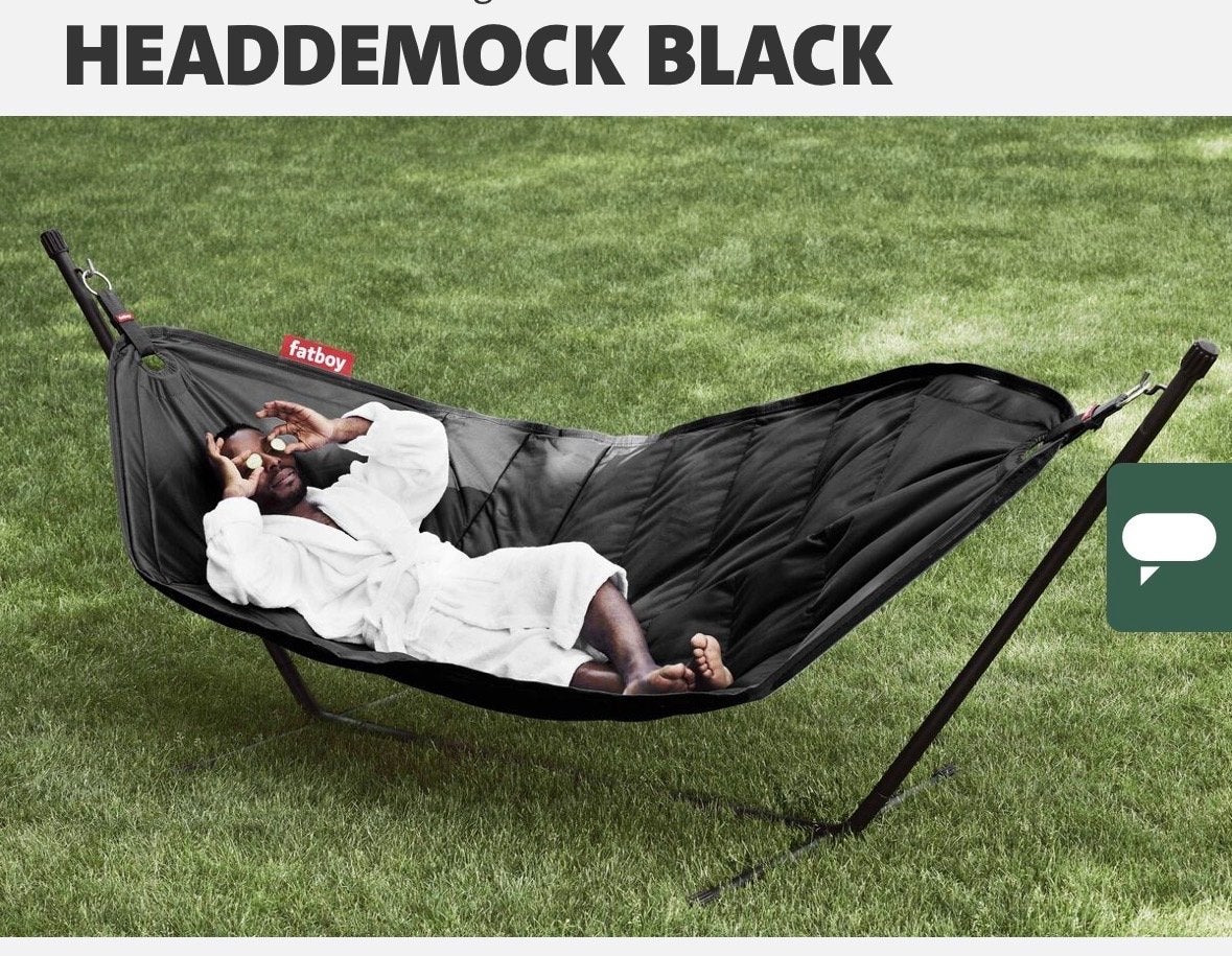 Fatboy Headdemock hangmat en beschermhoes (geen poten), Tuin en Terras, Ophalen, Gebruikt, Meerpersoons, Met standaard