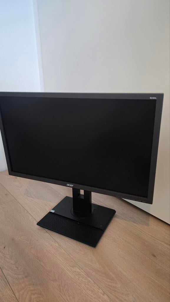 Acer B246HL 24" LED LCD Monitor, In hoogte verstelbaar, Full HD, Ophalen of Verzenden, 60 Hz of minder