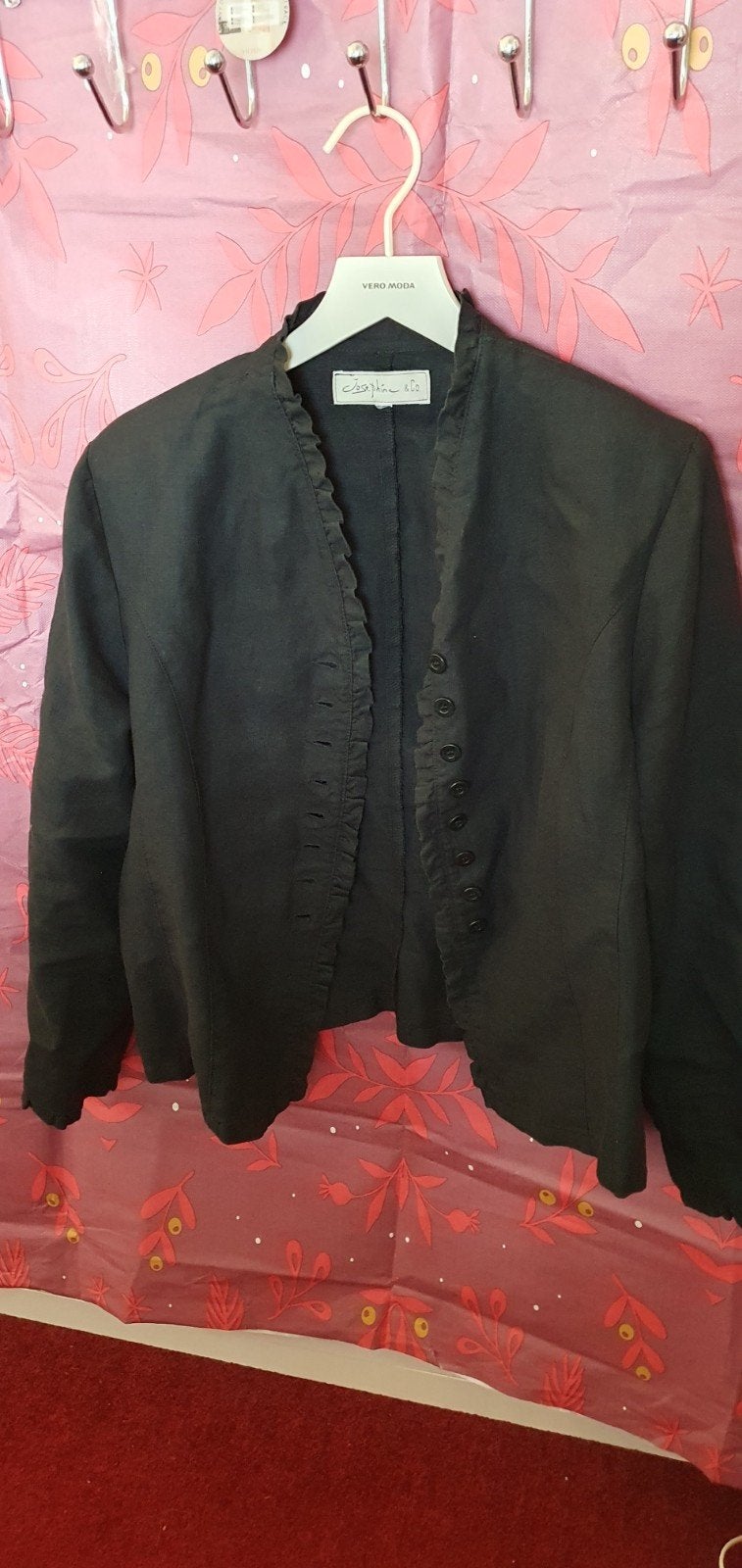 Nieuw linnen jasje Josephine & Co, zwart, maat M, Maat 38/40 (M), Josephine & Co, Zwart, Nieuw