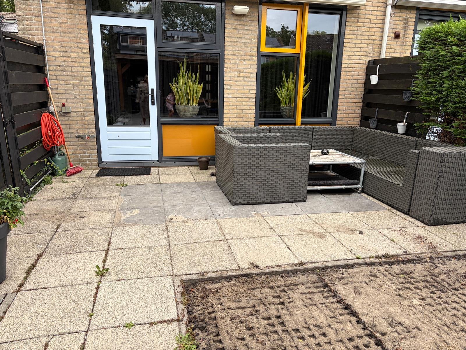 Tuintegels 50x50 (42m2), Tuin en Terras, Ophalen, Gebruikt, Overige materialen