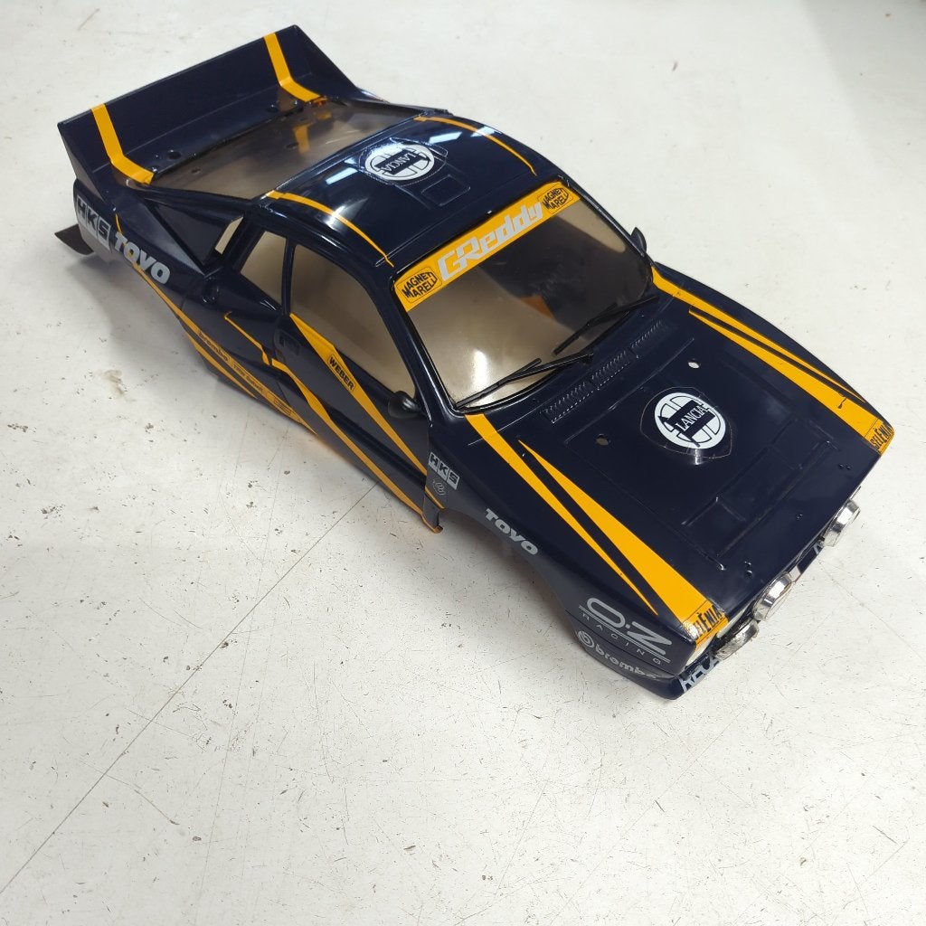 Tamiya Lancia 037 kap / body (1/10 rally, korte wielbasis), Ophalen of Verzenden, Gebruikt, Schaal 1:10, Onderdeel