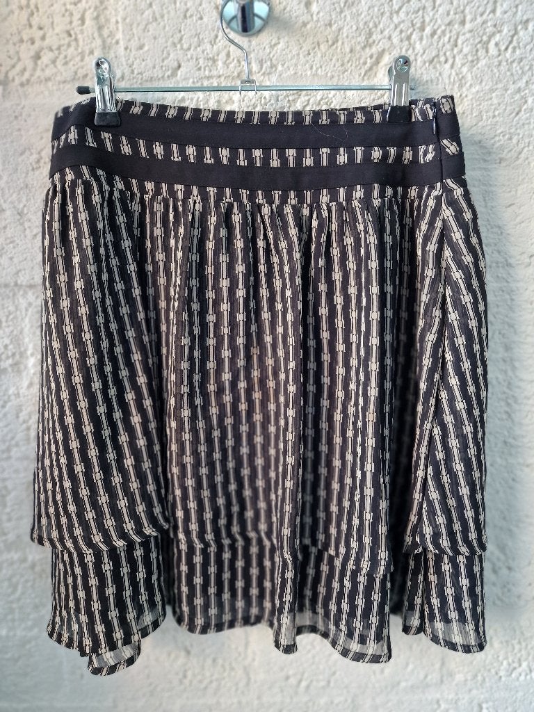 DANTE6 rok zwart/beige – gelaagd – taille 38 cm, Kleding | Dames, Maat 38/40 (M), Zwart, Ophalen of Verzenden, Zo goed als nieuw