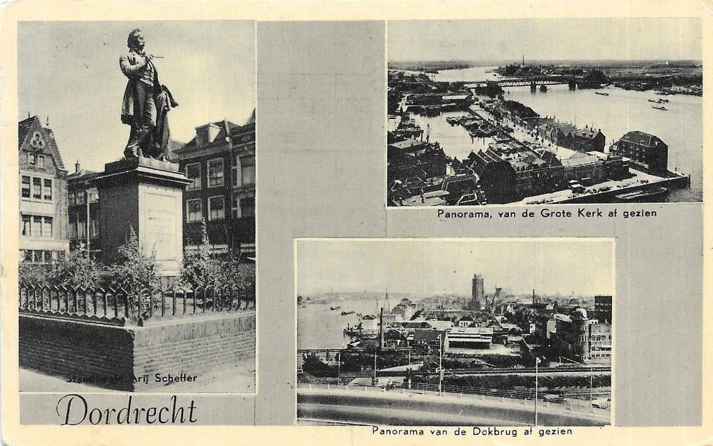 AK Dordrecht - Groeten uit.....Panorama's, Verzenden, 1940 tot 1960, Gelopen, Zuid-Holland