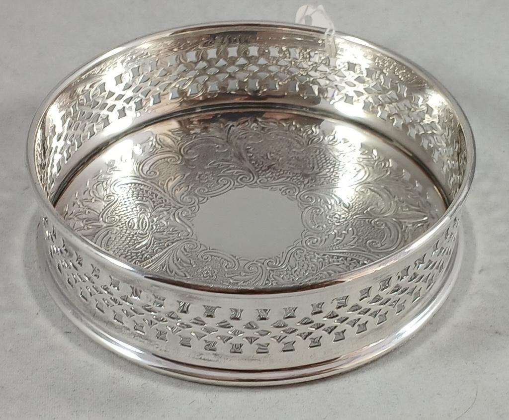 Zilveren flessenbak antiek 925 zilver, Antiek en Kunst, Antiek | Goud en Zilver, Ophalen of Verzenden, Zilver